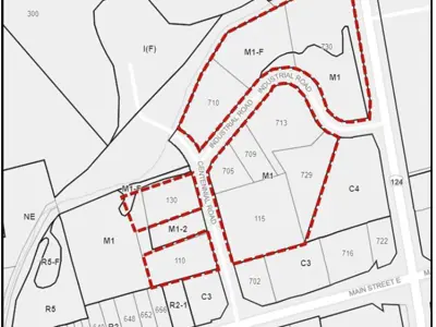 Map of areas and neigbourhoods in Shelburne Ontario