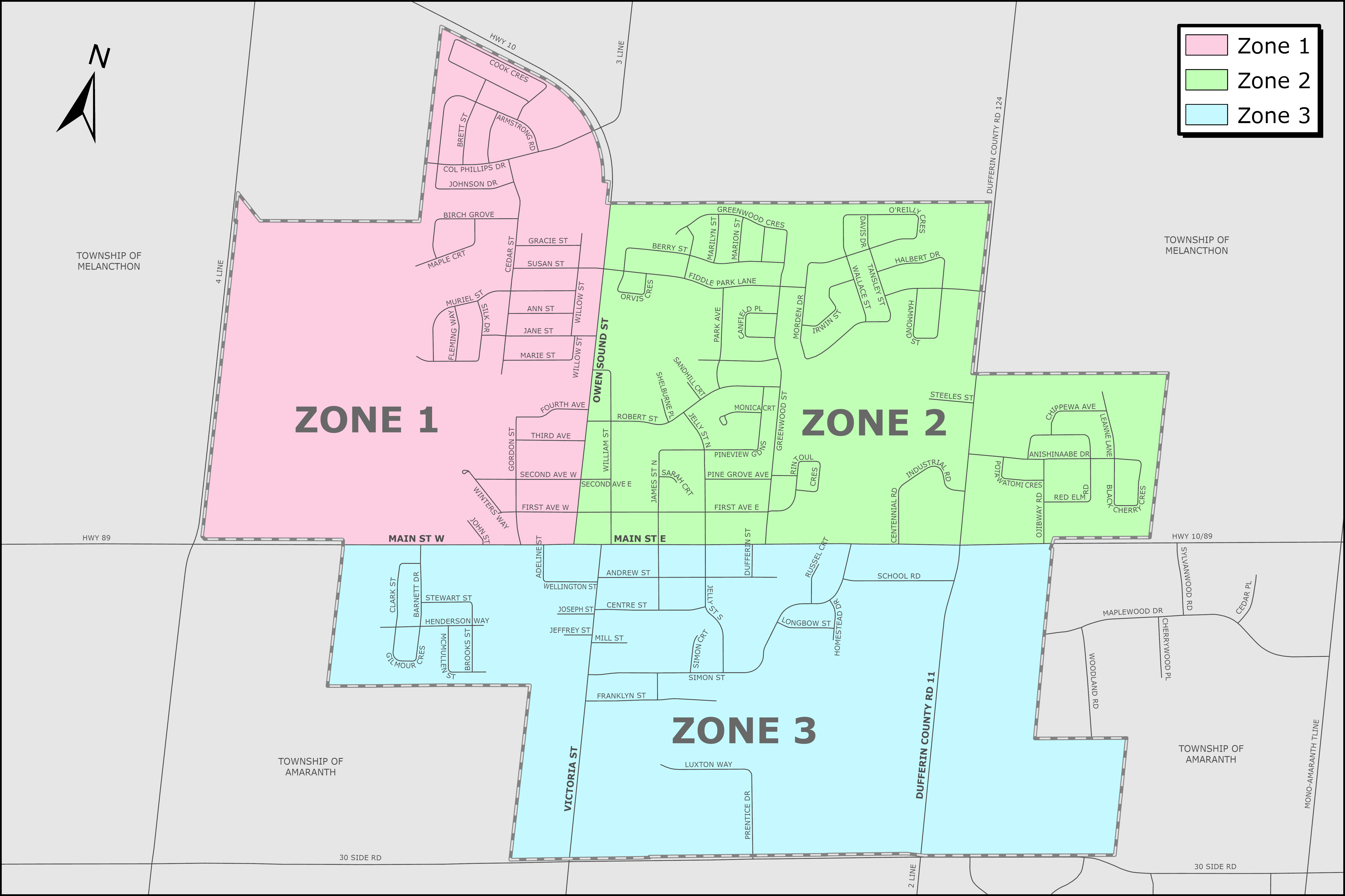 Hydrant Flushing Zones - No Graphics