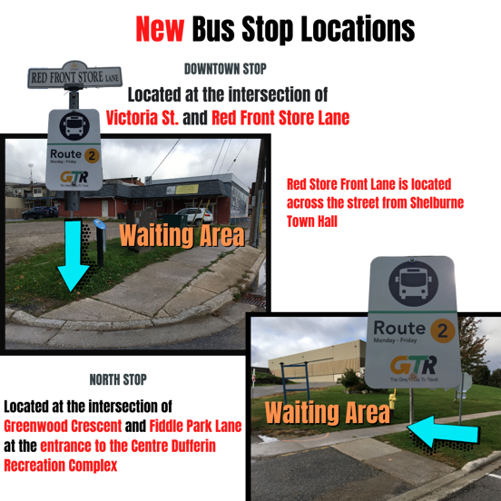 New bus stop location