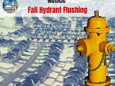 Fall Hydrant Flushing Sept 16 to Oct 4