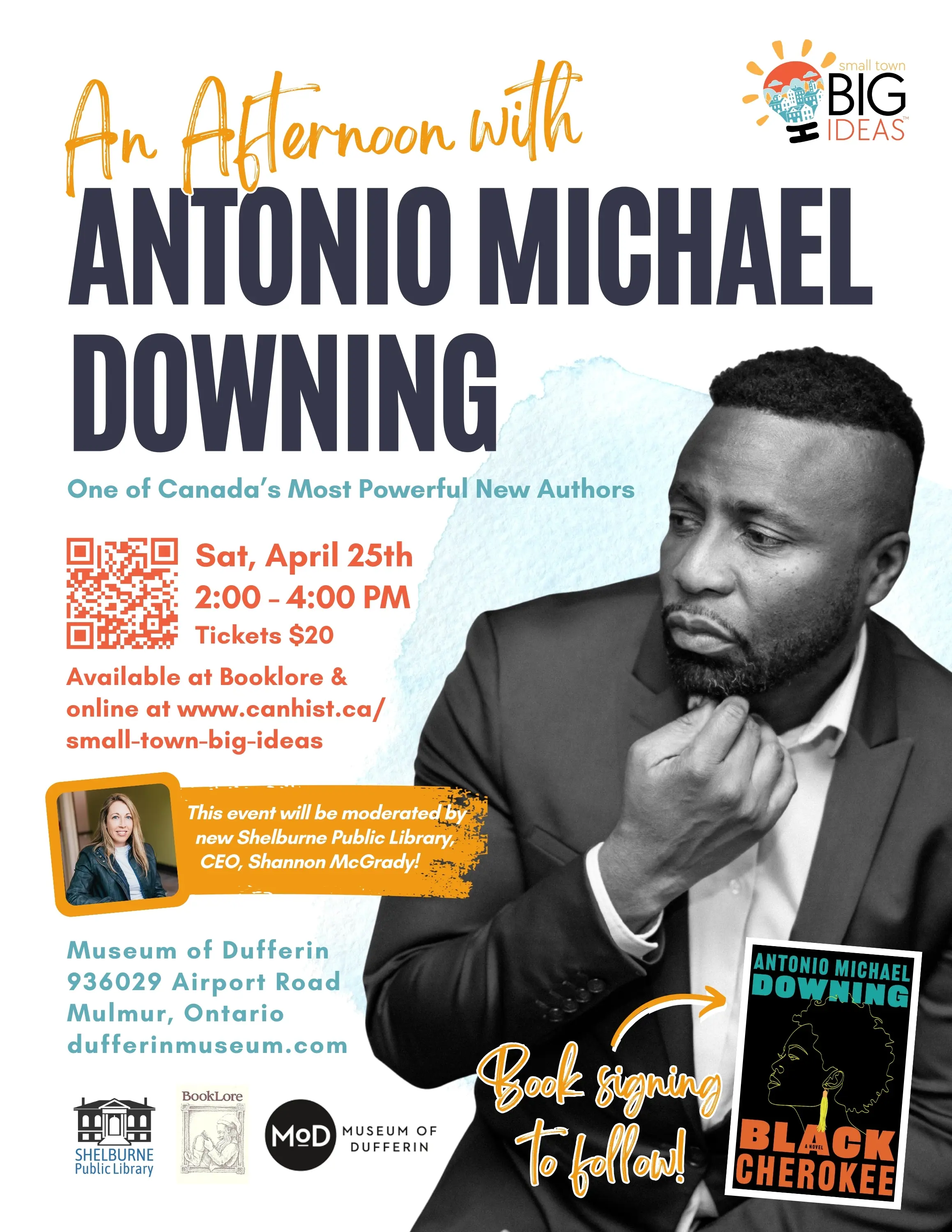 Author Antonio Michael Downing Coming to the Museum of Dufferin for ...