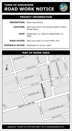 Road Resurfacing - Area 4 - Jelly Lane