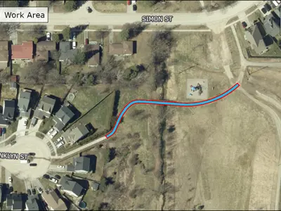 Simon Street Park pathway Resurfacing 