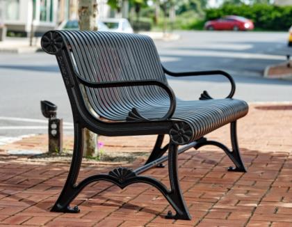 6 or 8 ft Park Bench with all cast iron seat and back