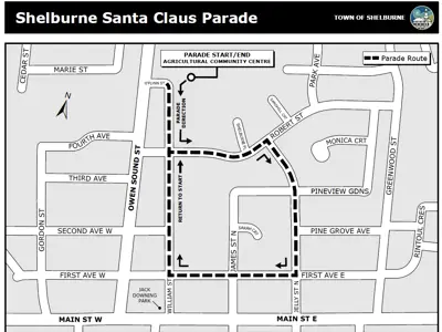 2025 Santa Claus Parade Route