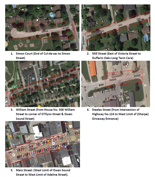 map of affected roads