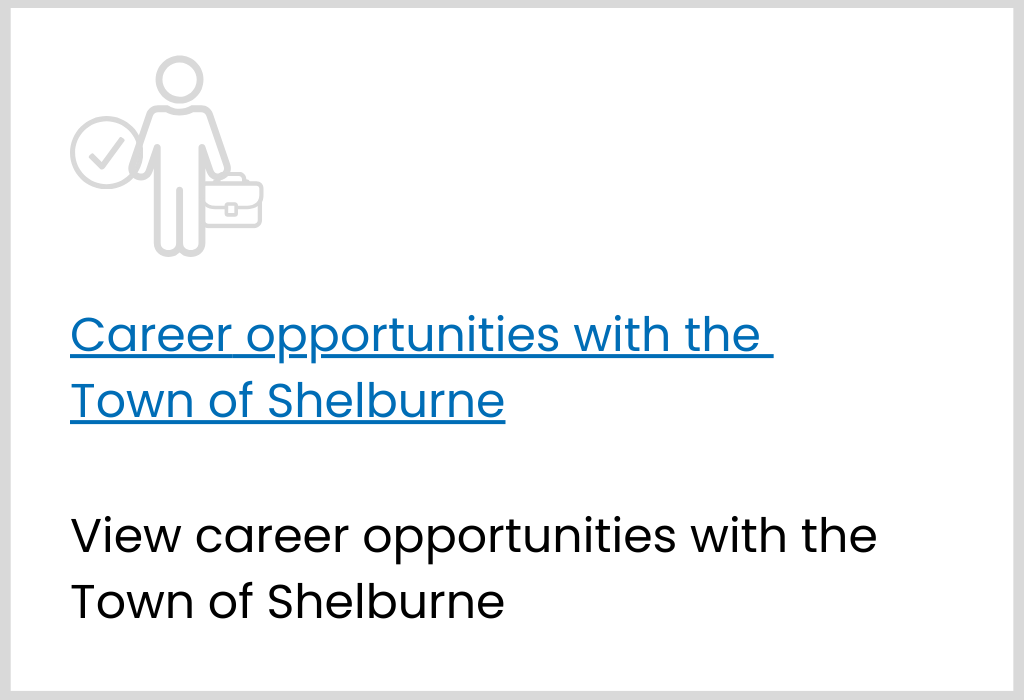 Career opportunities with the Town of Shelburne