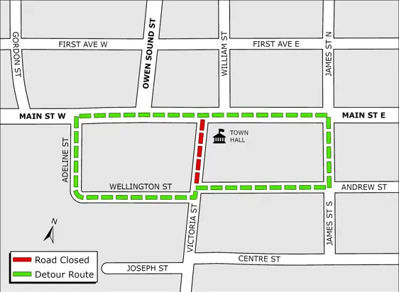 Public Road Closure Map Remembrance Day Ceremony